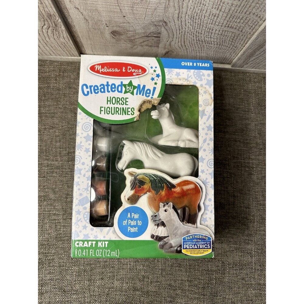 Melissa & Doug Created by Me! Horse Figurines Craft Kit A Pair of Pals to Paint - Picture 1 of 4